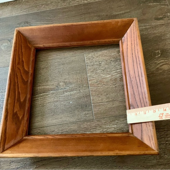 Vintage Mid. Century Oak Wood Frame 16/16” - Picture 13 of 14